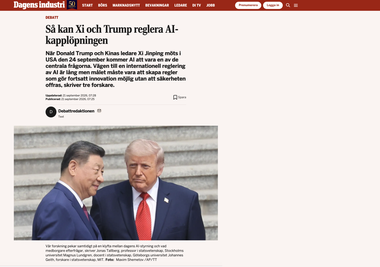 Screenshot from di.se © Dagens Industri 2026. Advertisements removed