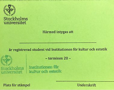 Gröna kortet.