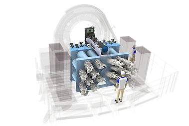 Artist's impression of the BlueMUSE instrument at VLT.