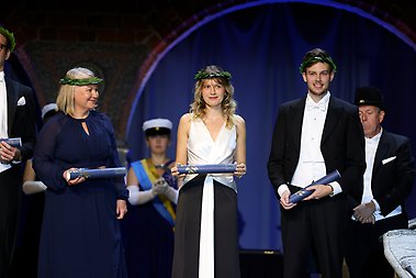 Promotionshögtid i Stockholms stadshus.
