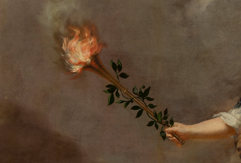 Detail of 18th Century ceiling painting in Spökslottet.