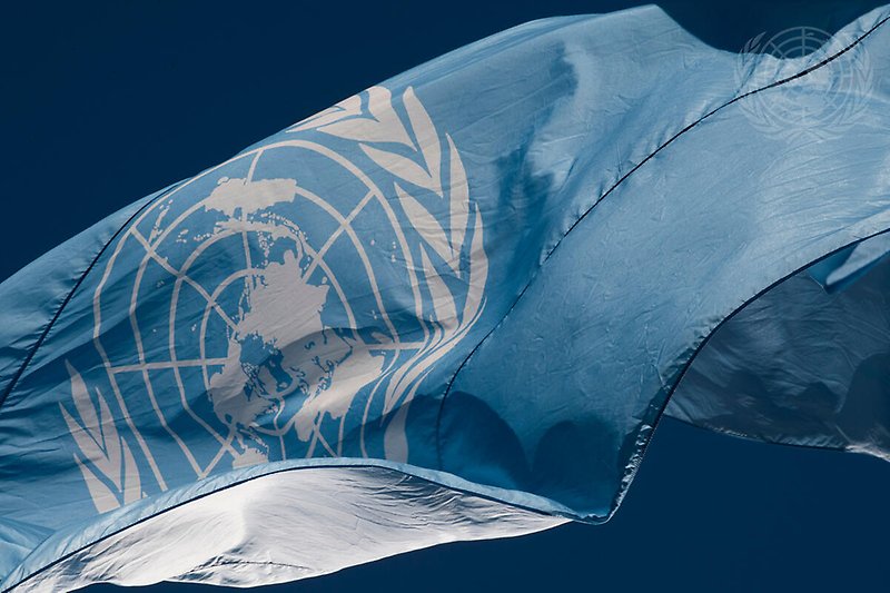 UN Flag flies in front of UN Headquarters in New York UN772242 UN Photo Evan Schneider 2018