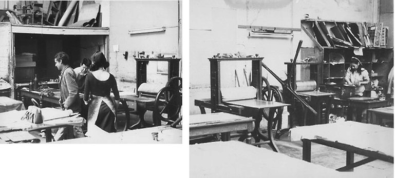 Fotografier från Atelier 17, Paris, 1968.
