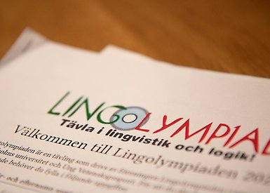 Inlämnade svarsblad i tävlingen Lingolympiaden.