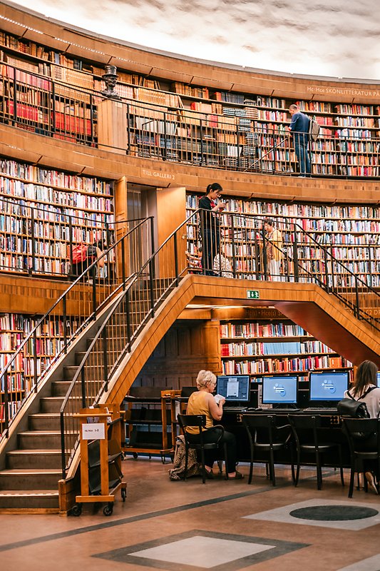 interior of Stockholm Public Library