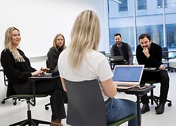 Students study