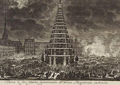 Pyramid på Norrmalmstorg uppförd 1672.
