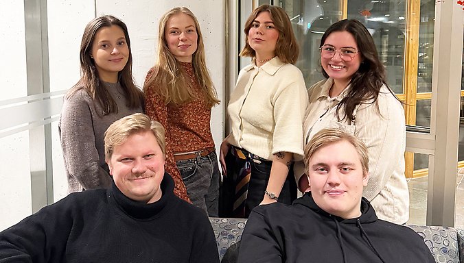 Gruppbild på studentrådets styrelse.