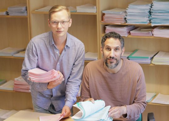 Jacob Morfeldt och Zakaria Lemmouh.