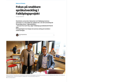 Tidningsartikel.