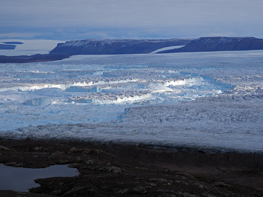 C.H. Ostenfeld Gletsjer, one of three major outlet glaciers draining northern Greenland.