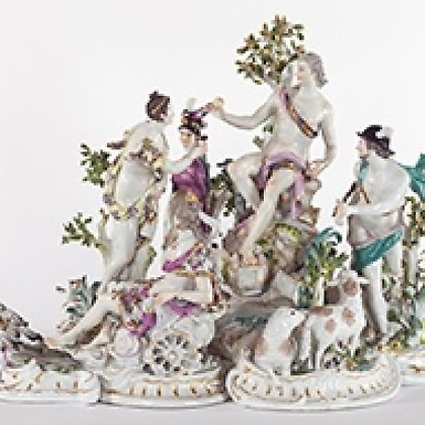 The Judgment of Paris, Porcelain, Wadsworth Atheneum Museum, Connecticut, USA.