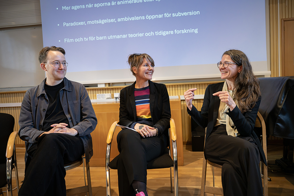 Christian Rossipal, Malena Janson och Rebecca Brinch.
