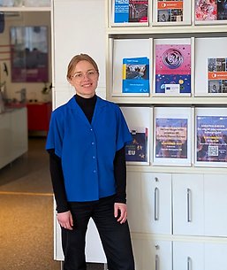 Karin Johansson på Intercult / Europa Direkts kontor.