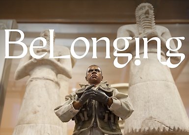 Picture of a standing man. Text that says: Belonging.