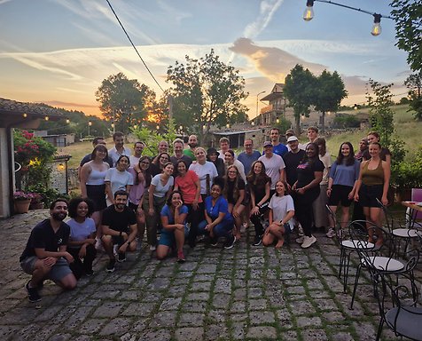 Group photo outside.