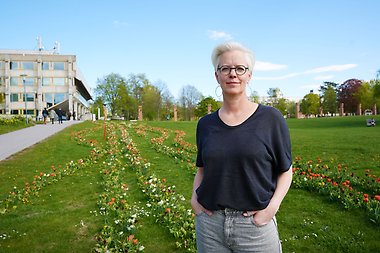 Anna Sobek on campus.