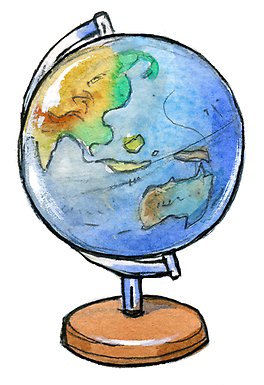 Globe. Illustration: Jens Ahlbom