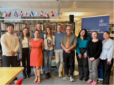 Afternoon session. From left to right: Jimin Kang; Sigrid Wernersson; Thaïs Machado-Borges; Adam Nordström; Camila Bravim Fernandes Moça; Mathias Kick; Magnus Lembke; Claudia Sanchez Echeverria; Ilona Ahlström and Vivian Bergvall.