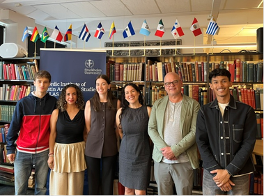From left to right: Lucas Stålhös;  Shatila Hamadallah Rasmussen; Georgia Louise Hehir; Thaïs Machado-Borges; Magnus Lembke and Abdul Rahman Hussain