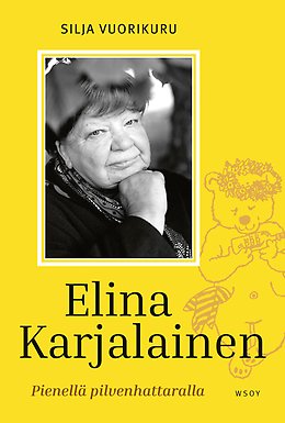 Omslag Elina Karjalainen. Pienellä pilvenhattaralla