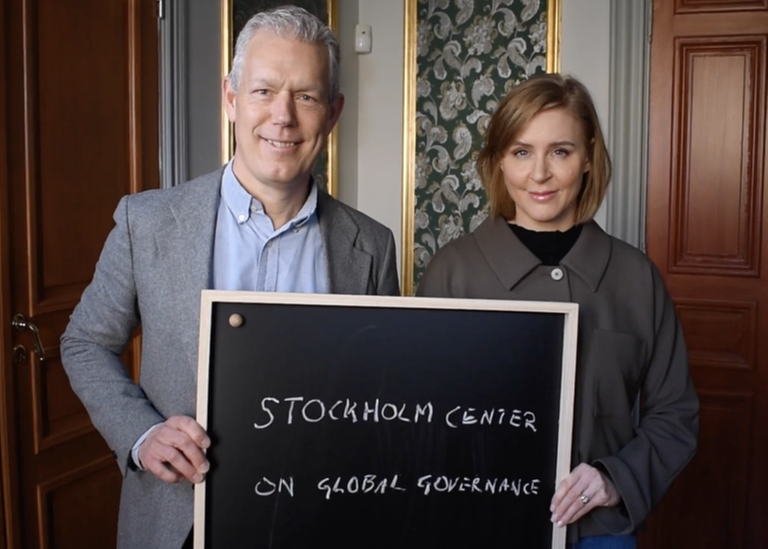 Jonas Tallberg och Lisa Dellmuth, föreståndare vid SCGG. Foto: Vetenskapsrådet © 2024