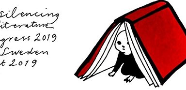 Illustration av barn under en öppnad bok.