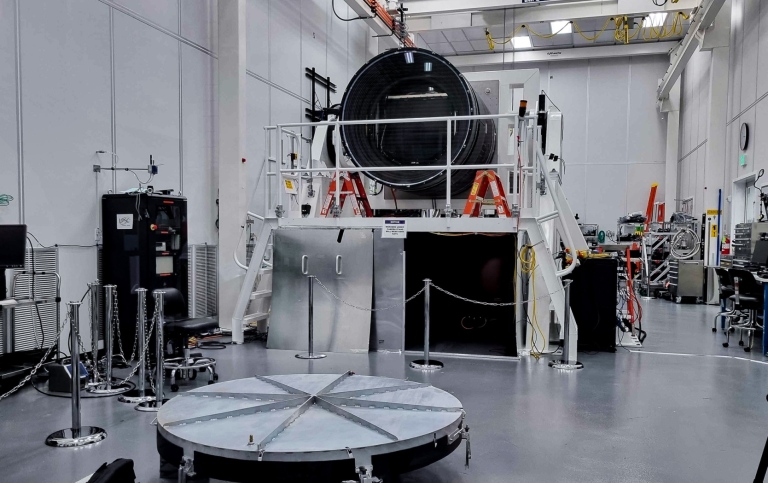 Image of LSST sensor in a clean lab environment