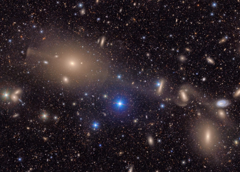 Spiral galaxies, interacting galaxies, and more can be seen in this small portion of a larger image